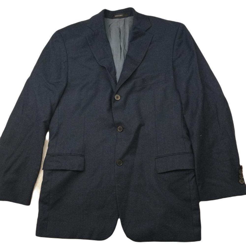 Hugo Boss Blazer‎ Mens 40S Blue Three Button  Lane Borgosesia Wool Suit Jacket